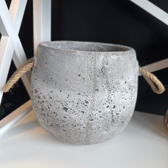 Archer Cement Planter w/Rope Handles LGE