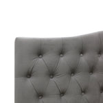 Milton Upholstered Buttoned Headboard (Soft Grey) - King (W1690 H1400 D130mm)