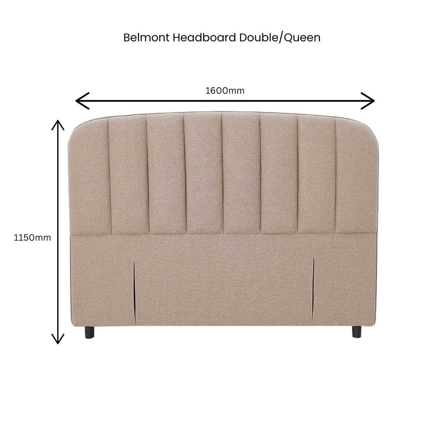 Belmont Queen Headboard - Khaki