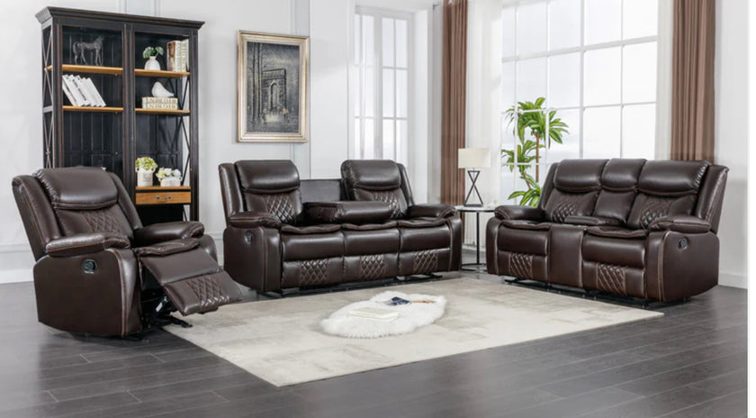Bourbon 3+2+1 Manual Recliner Lounge