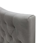 Milton Upholstered Buttoned Headboard (Soft Grey) - King (W1690 H1400 D130mm)