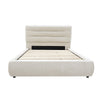 Gore Puffed Bed Base with Headboard ( Beige) - Queen