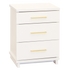 Franz 3 Drawer Tall Bedside- Nickel