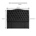 Milton Upholstered Buttoned Headboard (Brown) - Queen (W1540 H1400 D130mm)