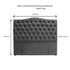 Milton Upholstered Buttoned Headboard (Brown) - Super King (W1850 H1400 D130mm)
