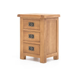 Salisbury Bedside Cabinet 3 Drawer (W50 D38 H65CM)