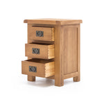 Salisbury Bedside Cabinet 3 Drawer (W50 D38 H65CM)