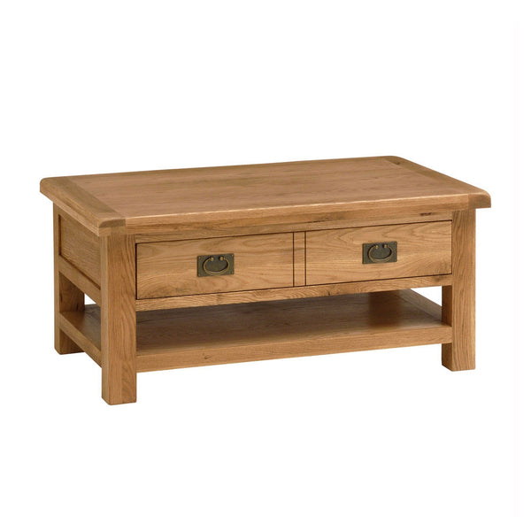 Salisbury Large Coffee Table c/w Drawers (W110 D70 H50CM)