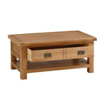 Salisbury Large Coffee Table c/w Drawers (W110 D70 H50CM)