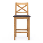 Salisbury Barstool with Brown Pad (W47 D50 H106CM Seat Height 69CM)