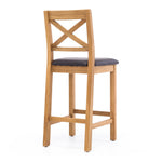 Salisbury Barstool with Brown Pad (W47 D50 H106CM Seat Height 69CM)