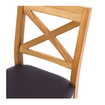 Salisbury Barstool with Brown Pad (W47 D50 H106CM Seat Height 69CM)