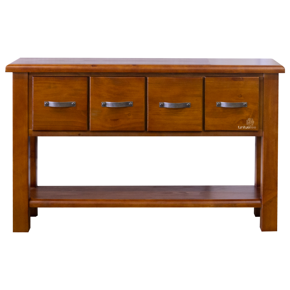 Elmont 4 Drawer Hall Table (W1370 D420 H850mm)