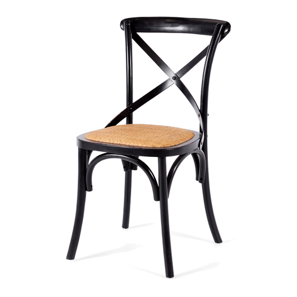 Villa X-back Chair Aged Black Rattan Sea