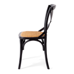 Villa X-back Chair Aged Black Rattan Sea