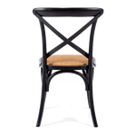 Villa X-back Chair Aged Black Rattan Sea