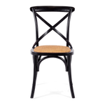 Villa X-back Chair Aged Black Rattan Sea