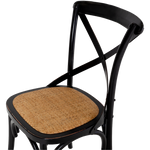 Villa X-back Chair Aged Black Rattan Sea