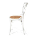 Villa X-back Chair Aged White Rattan Sea