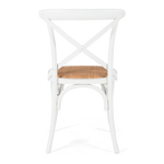 Villa X-back Chair Aged White Rattan Sea