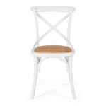 Villa X-back Chair Aged White Rattan Sea