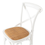 Villa X-back Chair Aged White Rattan Sea