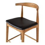 Elbow Barstool PU Seat Black Oak (W55 D50 H94 SH65CM)