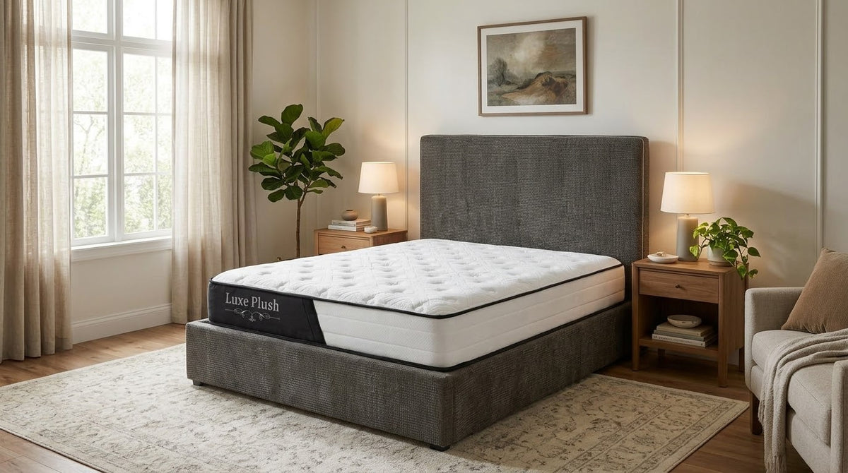 Picton Bed with Luxe Plush Mattress- Queen