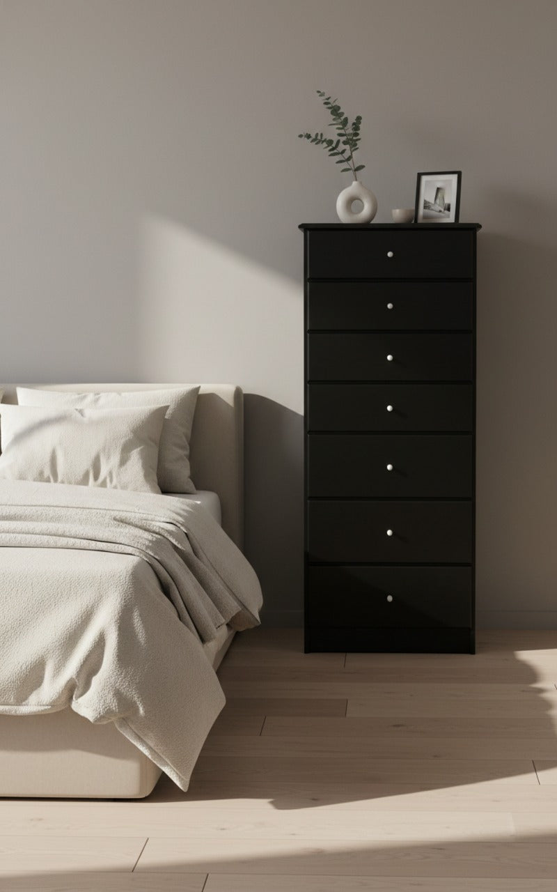 Black Pearl 7 Drawer Lingerie
