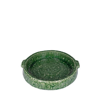 Green Glaze Stoneware Dish Small