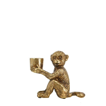 Monkey Taper Candle Holder Tail Down