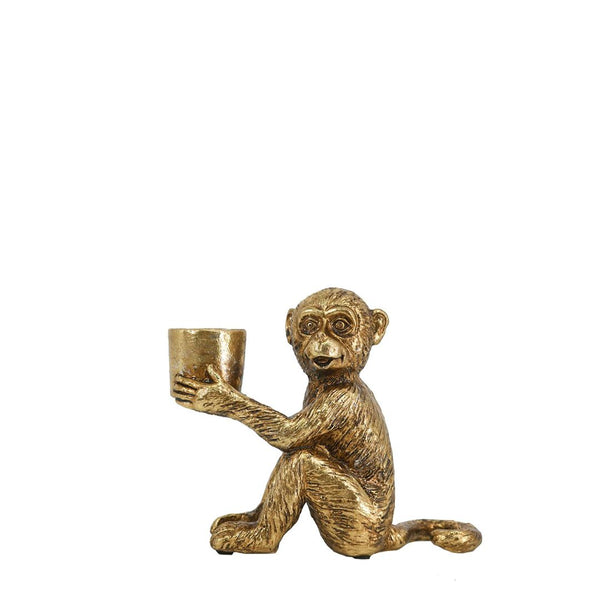 Monkey Taper Candle Holder Tail Down
