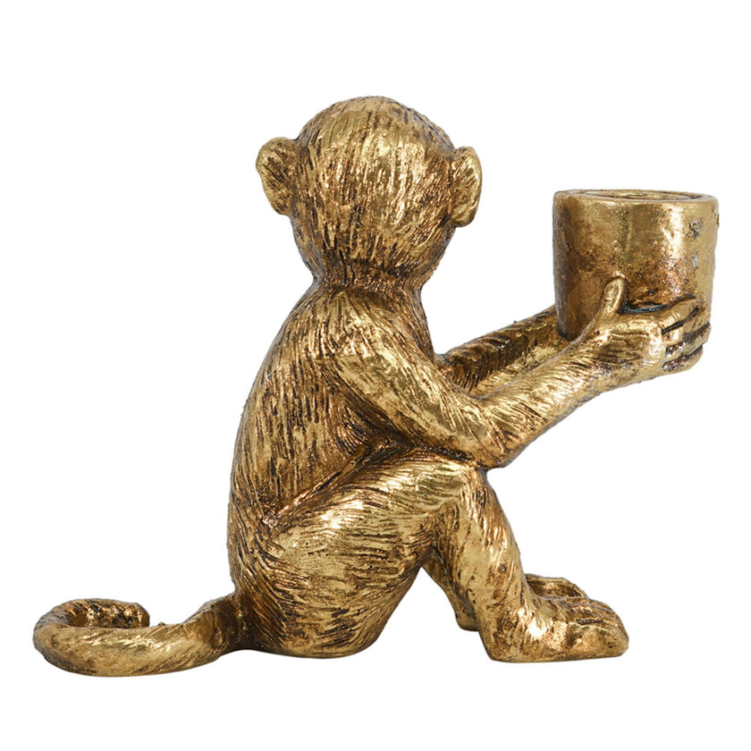 Monkey Taper Candle Holder Tail Down