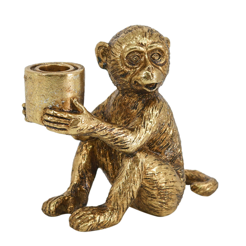 Monkey Taper Candle Holder Tail Down