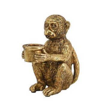 Monkey Taper Candle Holder Tail Up