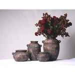 Aged Deep Umber URN Vase Small