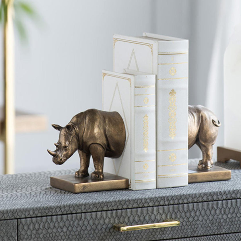 Rhino Bookends