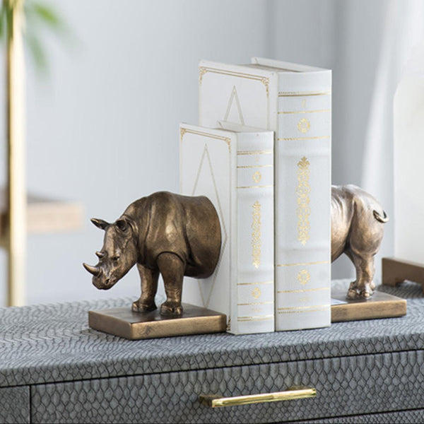Rhino Bookends