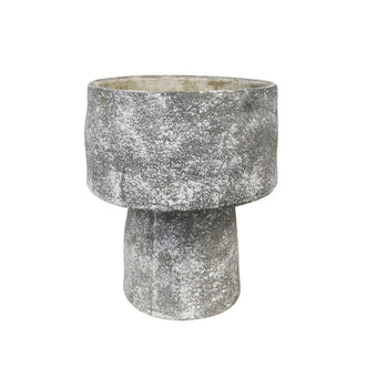 Mushroom Planter Grey Wash L