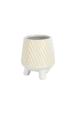 Chevron Tripod Ceramic Planter MED