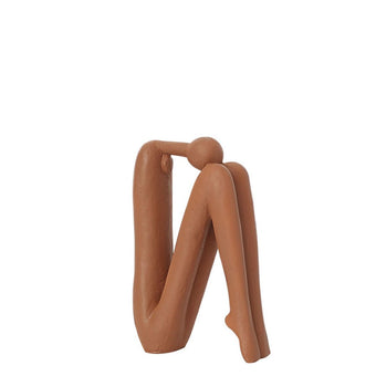 Zen Sitting Scuplture Brown