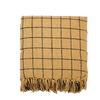B7970066 Checked Cotton Throw Tan