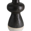 Marjo Curvy Vase Blk/Wht Glaze