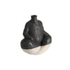 Manola Decor Bud Vase Blk/Wht Glaze