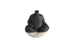 Manola Decor Bud Vase Blk/Wht Glaze