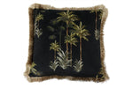 Velvet Palm Tree Cushion 45x45cm