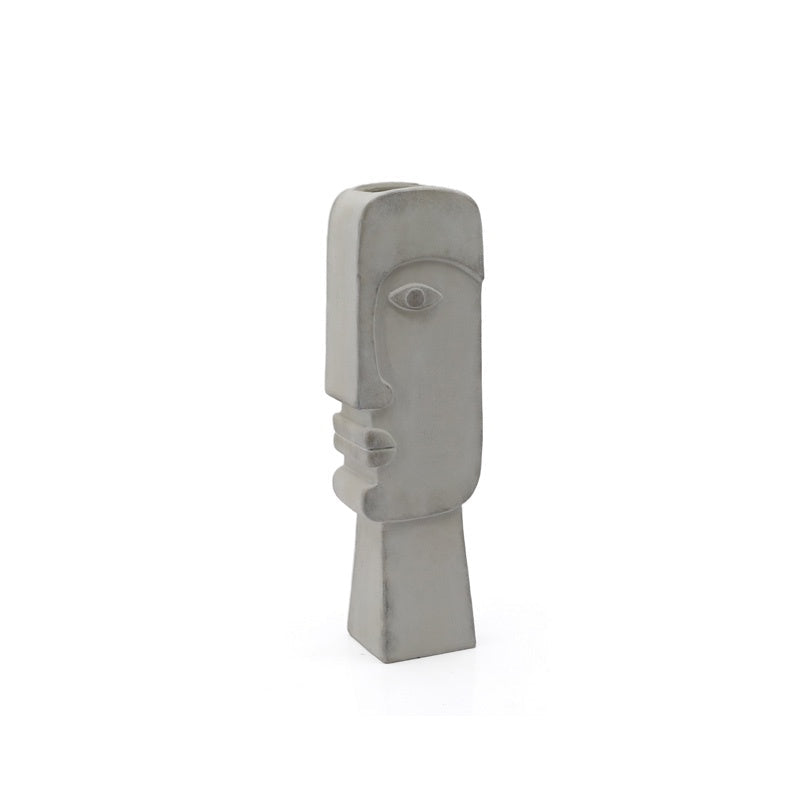 Resin Island Face Vase 38cm
