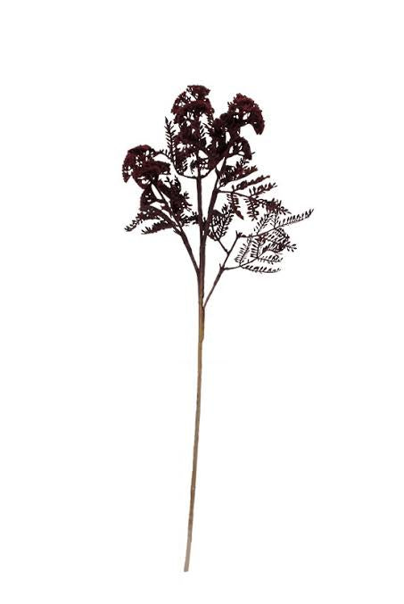 Wild Flower wIvs Spray Burgundy 72cm