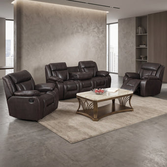Hutchson 3+1+1 Recliner Suite (Dark Brown)
