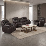 Hutchson 3+1+1 Recliner Suite (Dark Brown)